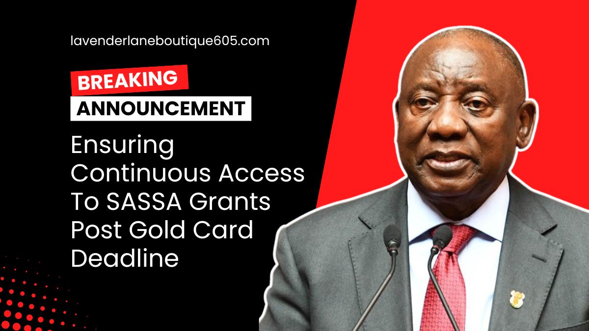Ensuring Continuous Access To SASSA Grants Post Gold Card Deadline